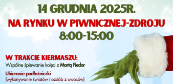 Zapraszamy na KIERMASZ ŚWIĄTECZNY na Rynku w Piwnicznej-Zdroju 