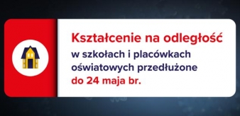 Kształcenie na odległość w szkołach i plac&oacute;wkach przedłużone do 24 maja br.