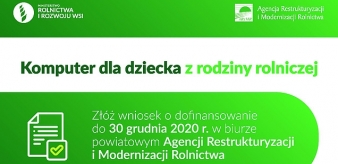 ARiMR: Pieniądze na zakup komputera dla dziecka z rodziny rolniczej