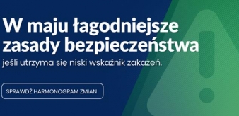 Sprawdź harmonogram zmian. W maju łagodniejsze zasady bezpieczeństwa