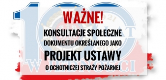 Konsultacje społeczne dokumentu określanego jako projekt ustawy o ochotniczej straży pożarnej