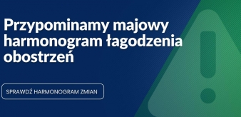 Przypominamy majowy harmonogram łagodzenia obostrzeń
