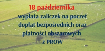 Startuje wypłata zaliczek na poczet dopłat bezpośrednich oraz płatności obszarowych z PROW