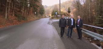 Wizytacja inwestycji na drogach powiatowych w Piwnicznej-Zdroju