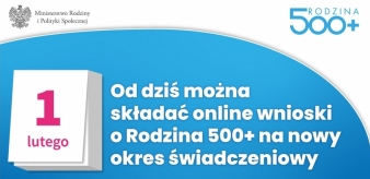 Rodzina 500+. Od 1 lutego można składać wnioski na nowy okres świadczeniowy