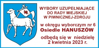 Wybory Uzupełniające do Rady Miejskiej w Piwnicznej-Zdroju niedziela 2 kwietnia 2023 r.
