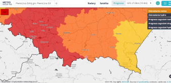 UWAGA! OSTRZEŻENIE METEOROLOGICZNE od godz. 20:00 dnia 08.07.2025 r. do godz. 20:00 dnia 10.07.2025 r. IMGW-PIB