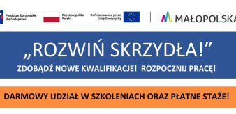 REKRUTACJA: "Rozwiń SKRZYDŁA!” Zmień swoją sytuację zawodową razem z Fundacją Rozwoju Kompetencji i Przedsiębiorczości PROAKTYWNI.