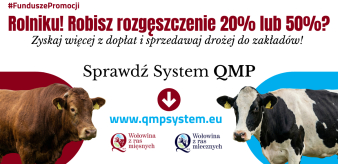 Ekoschemat &bdquo;Dobrostan zwierząt&rdquo; Dodatkowe pieniądze dla hodowc&oacute;w z QMP &ndash; tylko do 15 maja!