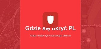 Aplikacja Gdzie się ukryć Mapa punkt&oacute;w schronienia w Polsce